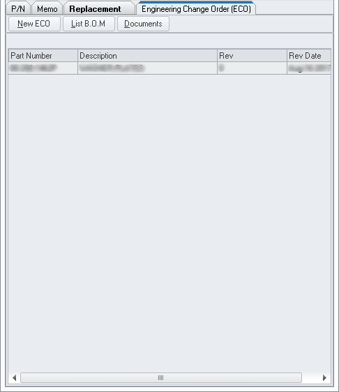 Dat Bom Window BOM Component Information Window