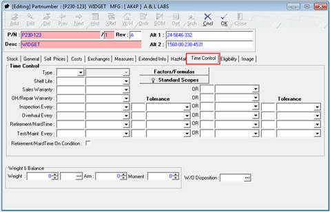 Time Control Tab