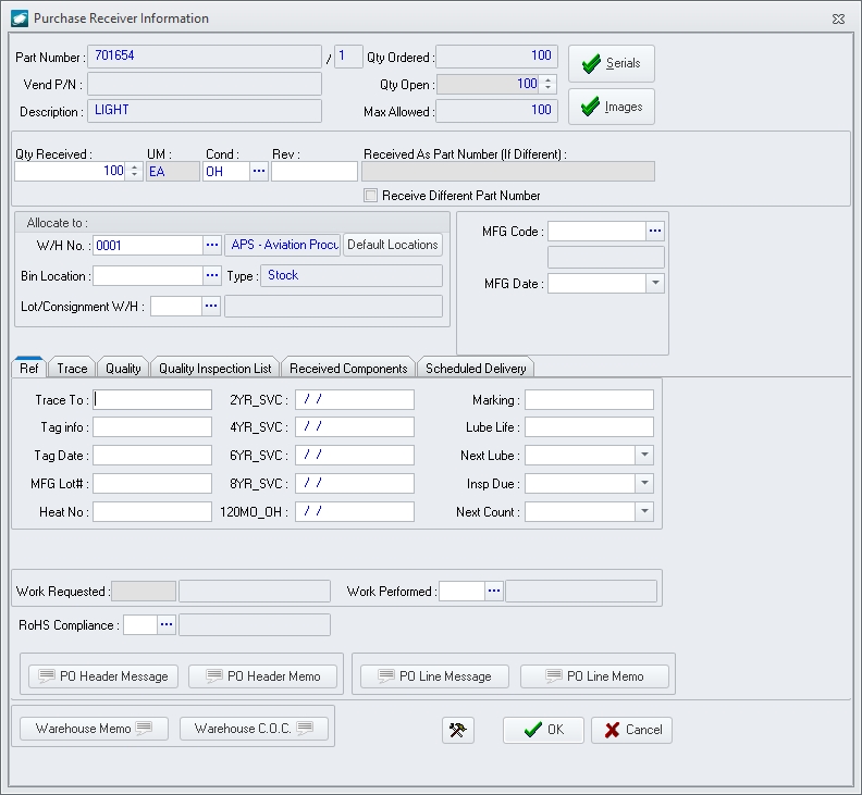 Create Purchase Receiver